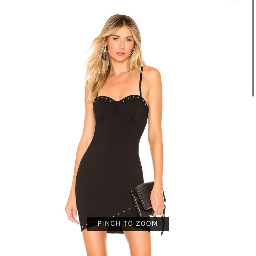 By the way Nathalie bodycon black dress with studs